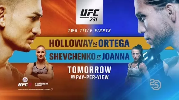 Watch UFC 231: Holloway vs. Ortega