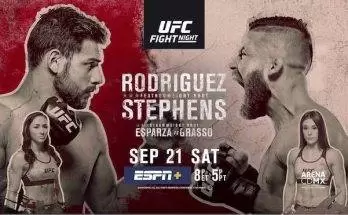 Watch UFC Fight Night 159: Rodriguez vs Stephens 9/21/19