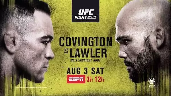 Watch UFC Fight Night Newark: Covington vs Lawler 8/3/19