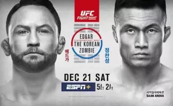 Watch Wrestling Fight Night 165: Edgar vs. The Korean Zombie 12/21/19