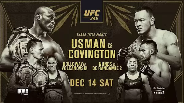 Watch Wrestling UFC 245: Usman vs. Covington 12/14/19 Online