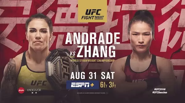 Watch Wrestling UFC Fight Night 157: Andrade vs. Zhang 8/31/19