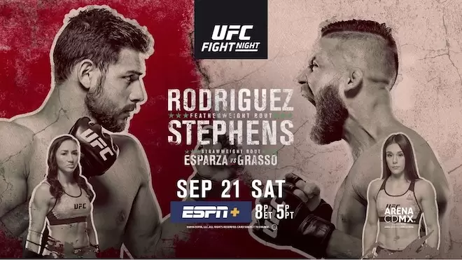 Watch Wrestling UFC Fight Night 159: Rodriguez vs Stephens 9/21/19