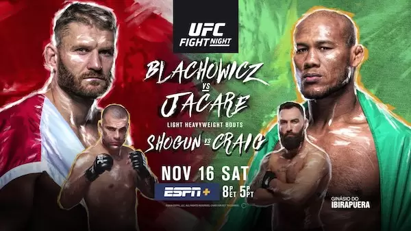 Watch Wrestling UFC Fight Night 164: Blachowicz vs. Jacare 11/16/19