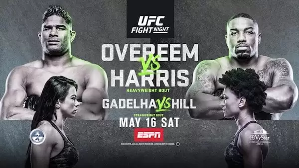 Watch Wrestling UFC Fight Night 172: Overeem vs Harris 5/16/20 Online