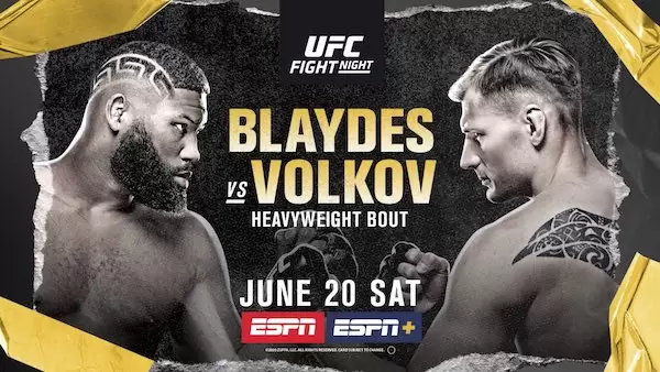 Watch Wrestling UFC Fight Night Vegas 3: Blaydes vs Volkov 6/20/20 Online
