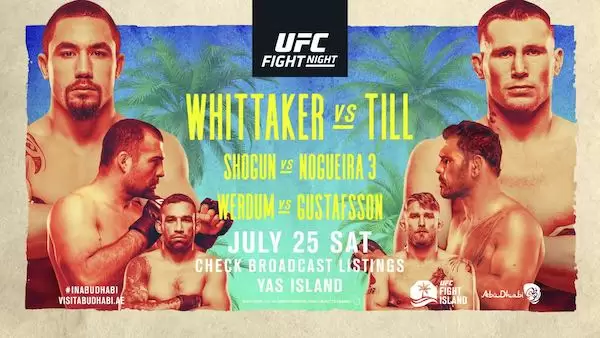 Watch Wrestling UFC Fight Night Island 3: Whittaker vs. Till 7/25/20 Online
