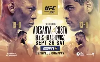 Watch Wrestling UFC 253: Adesanya vs. Costa 9/26/20 Live Online