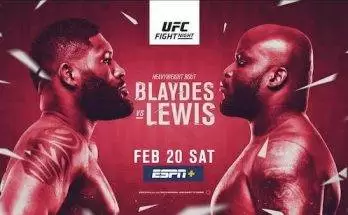 Watch Wrestling UFC Fight Night Vegas 19: Blaydes vs. Lewis 2/20/21 Live Online