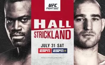 Watch Wrestling UFC Fight Night Vegas 33: Hall vs. Strickland 7/31/21