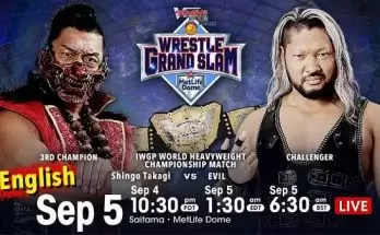 Watch Wrestling NJPW WRESTLE GRAND SLAM in MetLife Dome 9/5/21 Day2