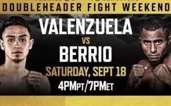 Watch Wrestling PBC Valenzuela vs. Berrio 9/18/21