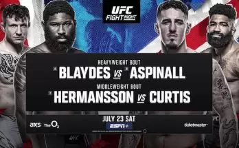 Watch Wrestling UFC Fight Night London: Blaydes vs. Aspinall 7/23/22