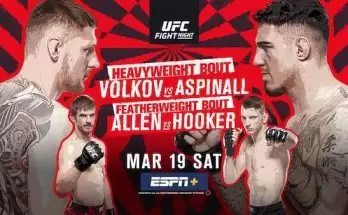 Watch Wrestling UFC Fight Night London: Volkov vs. Aspinall 3/19/22