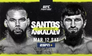 Watch Wrestling UFC Fight Night Vegas 50: Santos vs. Ankalaev