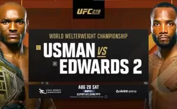 Watch Wrestling UFC Fight Night 278: Usman vs. Edwards 2 + Costa vs Rockhold 8/20/22 Live PPV