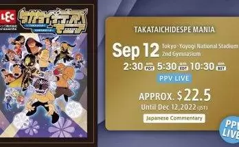 Watch Wrestling NJPW TAKATAICHIDESPE MANIA 9/12/22