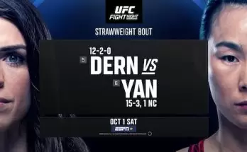 Watch Wrestling UFC Fight Night Vegas 61: Dern vs. Yan 10/1/22 Live
