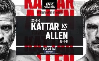 Watch Wrestling UFC Fight Night Vegas 63: Kattar vs. Allen 10/29/22