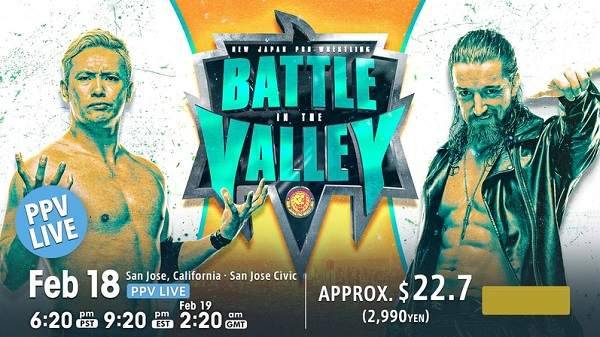 Watch Wrestling NJPW Battle in The Valley 2023 2/18/23