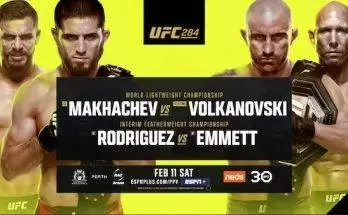 Watch Wrestling UFC 284: Makhachev vs. Volkanovski 2/11/23 Live Online