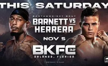 Watch Wrestling BKFC 32 Orlando: Reginald Barnett Jr. vs. Geane Herrera 11/5/22