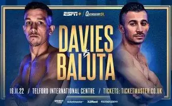 Watch Wrestling Top Rank Boxing: Davies vs. Baluta 11/19/22