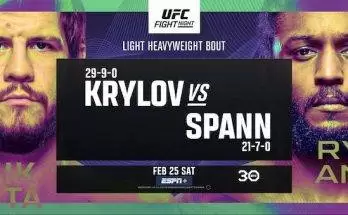 Watch Wrestling UFC Fight Night Vegas 70: Krylov vs. Spann 2/25/23