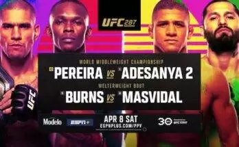Watch Wrestling UFC 287: Pereira vs. Adesanya 2 4/8/2023 Live Online PPV