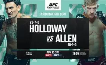 Watch Wrestling UFC Fight Night Kansas City: Holloway vs. Allen 4/15/23