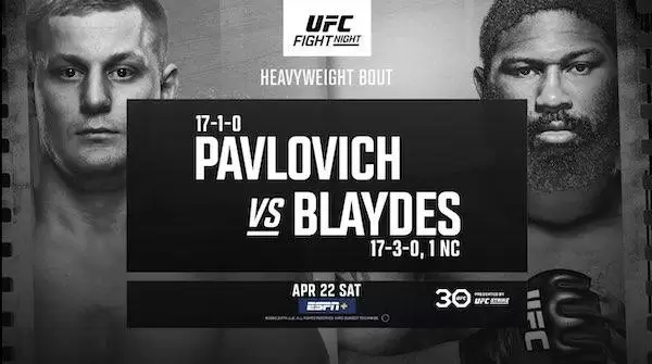 Watch Wrestling UFC Fight Night Vegas 71: Blaydes vs. Pavlovich 4/22/23