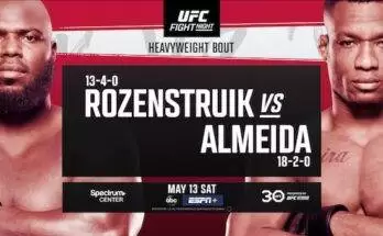 Watch Wrestling UFC Fight Night Charlotte: Rozenstruik vs Almeida 5/13/23 13th May 2023