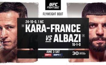Watch Wrestling UFC Fight Night Vegas 74: Kara-France vs Albazi 6/3/23 3rd June 2023