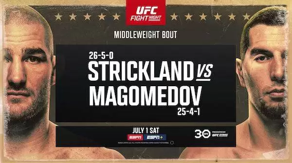 Watch Wrestling UFC Fight Night Vegas 76: Strickland vs Magomedov 7/1/23