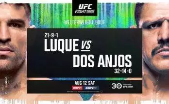 Watch Wrestling UFC Fight Night Vegas 78: Luque vs dos Anjos 8/12/23 12th August 2023
