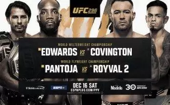 Watch Wrestling UFC 296 Edwards vs Covington + Pantoja vs Royval 12/16/23 16th December, 2023 Live Online PPV