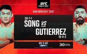 Watch Wrestling UFC Fight Night Vegas 83: Yadong vs Gutierrez 12/9/23 9th December 2023 Live Online