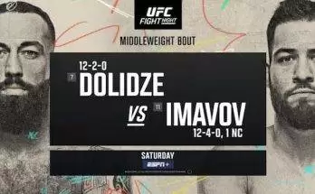 Watch Wrestling UFC Fight Night Vegas 85: Dolidze vs Imavov 2/3/24 3rd February 2024 Live Online