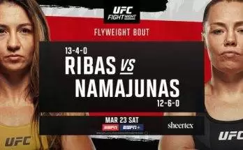 Watch Wrestling UFC Fight Night Vegas 89: Ribas vs Namajunas 3/23/24 23rd March 2024 Live Online