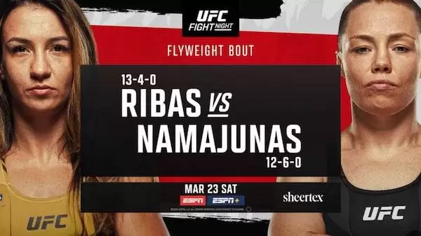 Watch Wrestling UFC Fight Night Vegas 89: Ribas vs Namajunas 3/23/24 23rd March 2024 Live Online