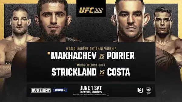 Watch Wrestling UFC 302: Makhachev vs Poirier 6/1/24 1st June 2024 Live PPV Online