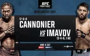 Watch Wrestling UFC Fight Night 93: Cannonier vs. Imavov 6/8/24 8th June 2024 Live Online