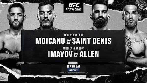 Watch Wrestling UFC Fight Night Paris: Moicano vs. Saint Denis 9/28/24 28th September 2024 Live Online